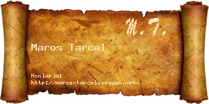 Maros Tarcal névjegykártya